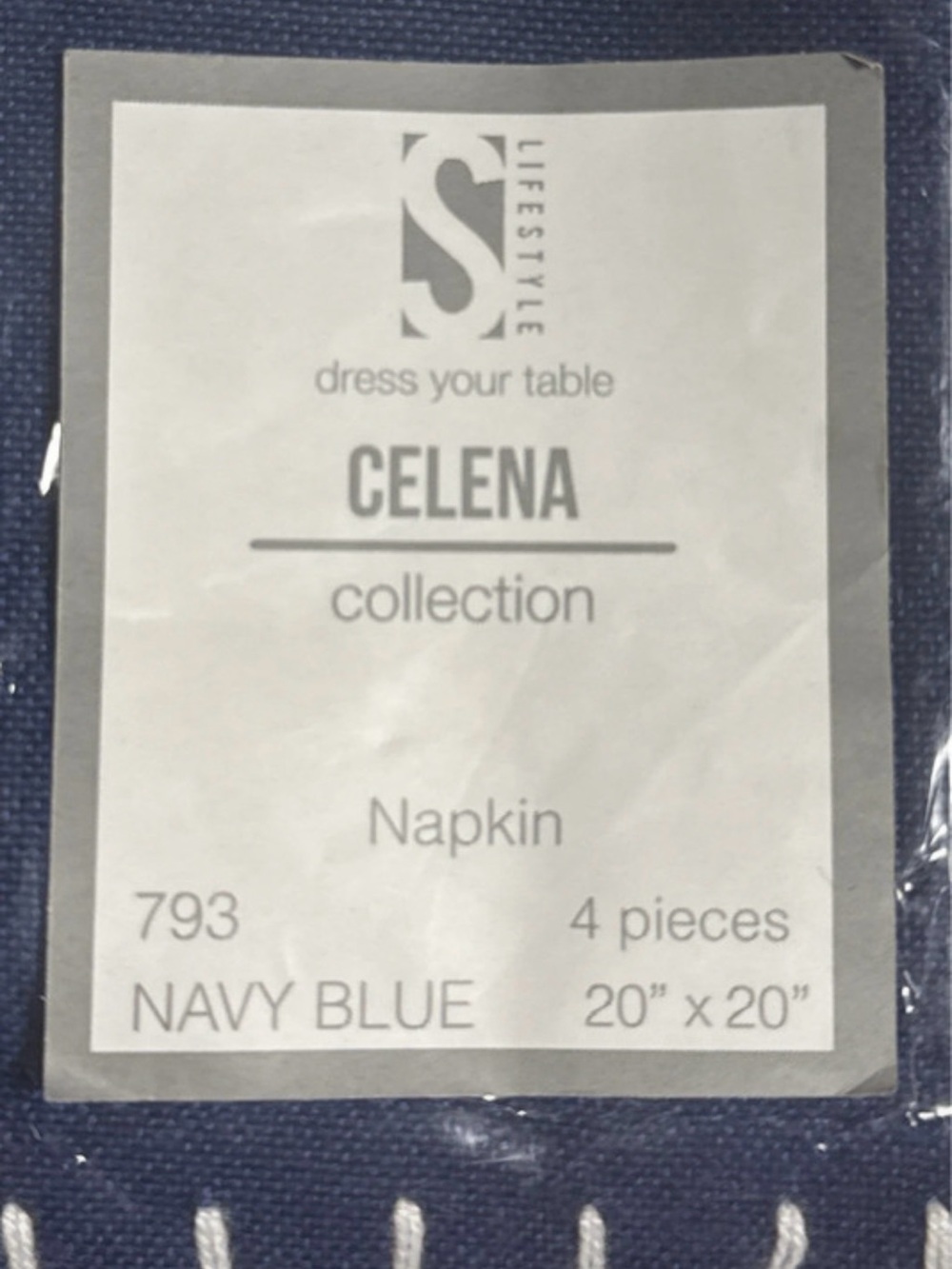 Celena Collection Navy Blue Napkins - Set of 4